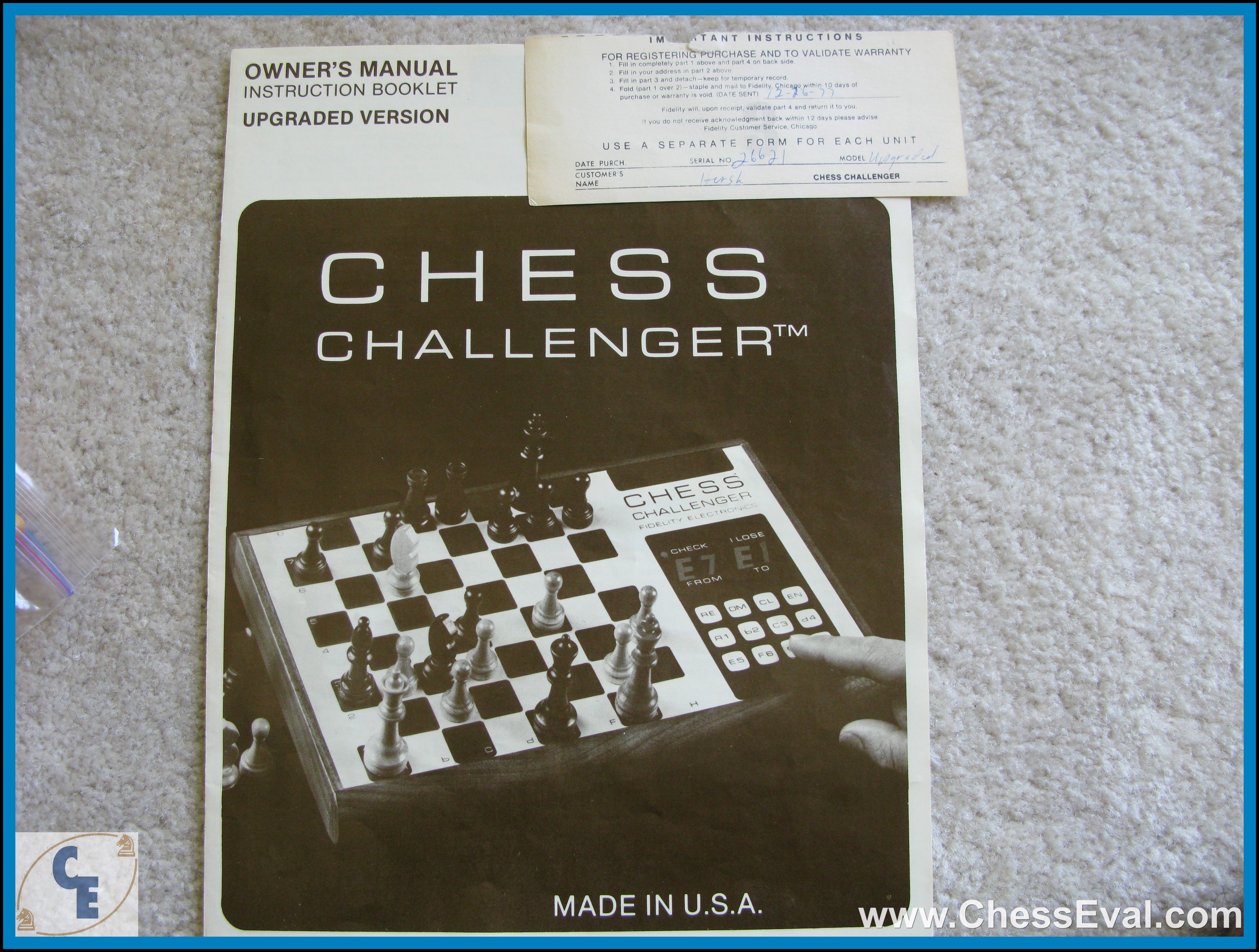 Chess Challenger 3 Upgraded Version (1977)