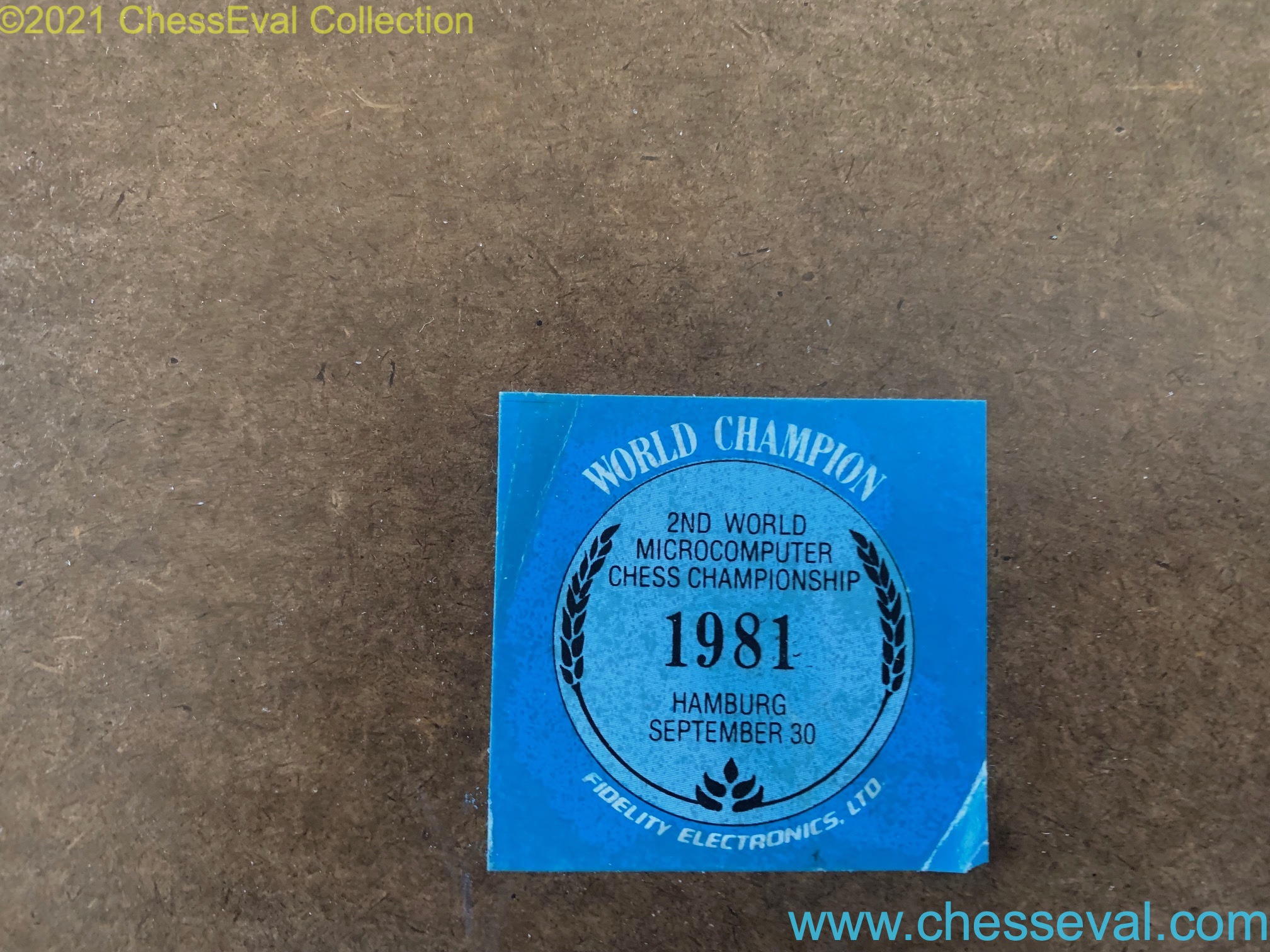 Blue 1981 championship label on the underside, reproduced as originally printed.