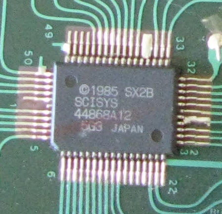 Chip marked SCISYS SX2B, 44686A12 and 5G3 in the Caravelle record.
